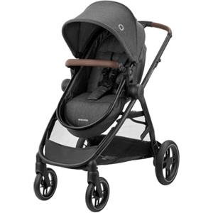 Maxi-Cosi Zelia S Trio Passeggino neonati 3 in 1, 0-4 anni, fino a 22 kg, Trio completo con passeggino reclinabile convertibile in carrozzina, seggiolino auto i-Size e borsa passeggino, Dark Grey