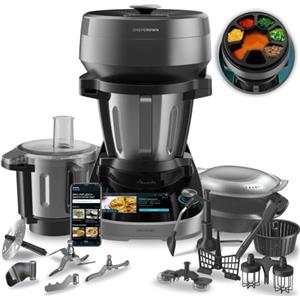 Cecotec Robot da Cucina Multifunzione con Dispensatore di Alimenti Mambo CooKing Total Gourmet. 2200 W, 45 Funzioni, Migliaia di Ricette Guidate, Brocca Unique da 5L e Brocca Victory da 5L, Accessori