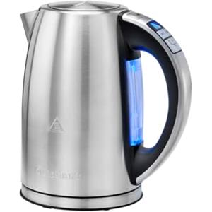 Cuisinart Bollitore elettrico Multi-Temp Jug | Ebollizione rapida | Senza fili | Argento, finitura in acciaio inox | Capacità 1,7L| Temperatura regolabile | Filtro lavabile rimovibile