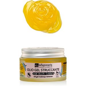 La Saponaria Olio Gel Struccante 50 ml - Rimuove trucco e impurità, nutre la pelle, efficace anche su make-up waterproof