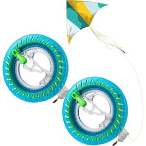 Liuer 2PCS Bobina di Filo per Aquilone, Cavo per Avvolgimento 200m Strumento per Bambini e Adulti