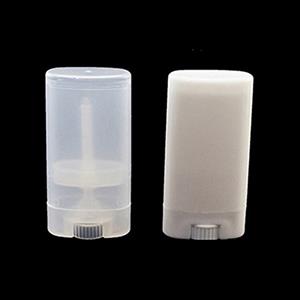 Elandy Contenitore ovale vuoto per deodorante, burrocacao, contenitore a tubo per lucidalabbra, con tappo, da 15 ml, confezione da 10 pz White