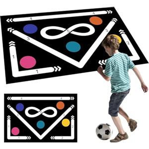 arrderly Tappetino da allenamento per calcio, antiscivolo, silenzioso, per allenarsi al chiuso, per adulti e bambini, per migliorare il dribbling