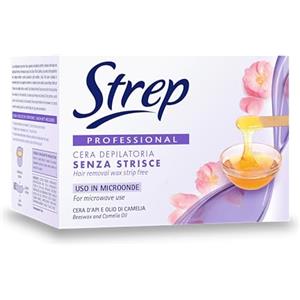 Strep - Cera Depilatoria Senza Strisce, Uso in Microonde, Epilazione Perfetta e Duratura, 100gr