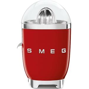 Smeg, Spremiagrumi Elettrico CJF11RDEU, Spremitura a Pressione Manuale, Beccuccio Antigoccia e Cono Universale, Base Antiscivolo, Avvolgicavo Integrato, 70W, Rosso