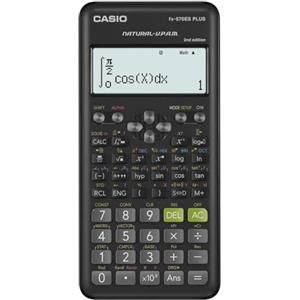 Casio fx-570es Plus - Calcolatrice da scrivania, Batteria, Display Calculator, Grigio, Argento, Bottoni Dot-Matrix)