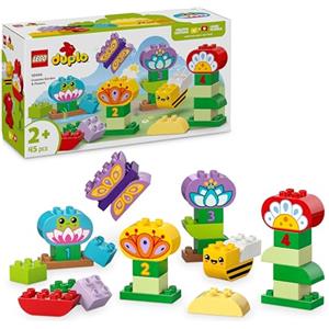 LEGO DUPLO Giardino e Fiori Creativi - Giochi Montessori per Bambine e Bambini da 2 Anni in su - Giocattolo Impilabile con Mattoncini con Fiore e Numero per lo Sviluppo della Motricità Fine - 10444