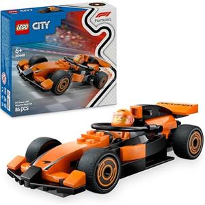 LEGO City Pilota e Monoposto McLaren F1 - Modello di Macchina Giocattolo da Formula 1 con Minifigure - Idea Regalo per Bambini e Bambine da 6 Anni in su o per Adulti Fan delle Auto da Corsa - 60442