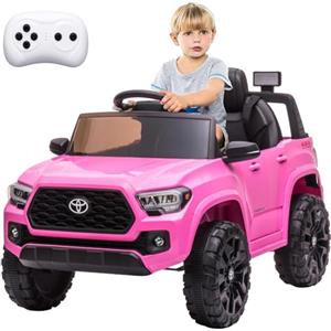 ZoomBuggy Macchina Elettrica per Bambini, Toyota con Licenza Veicoli Elettrici per Bambini con Telecomando, Cintura di Sicurezza, Avvio Graduale, Luce LED, Macchina Elettrica Bambini 3-8 Anni (Rosa)