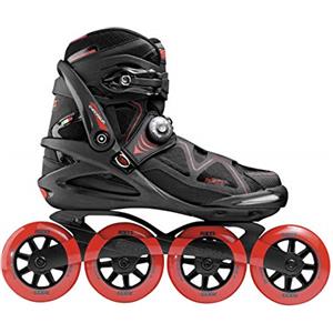Roces Gymnasium 2.0 Tif, Pattini in Linea Uomo, Nero-Rosso, 43