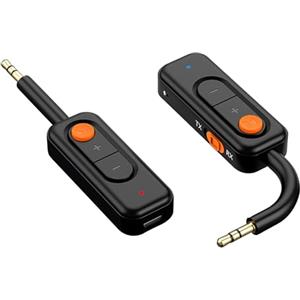 Vinmooog aux bluetooth auto ricevitore bluetooth trasmettitore bluetooth per tv,adattatore bluetooth ricevitore bluetooth aux chiavetta bluetooth 5.4 vivavoce bluetooth per auto con 3.5mm AUX