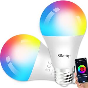 Silamp Lampadina WiFi Intelligente LED Smart Multicolor E27 9W work with alexa