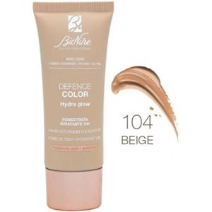Bionike Defence Color Hydra Glow Fondotinta Idratante 24h N. 104 Beige - 30 ml con Acido Ialuronico e SPF 15