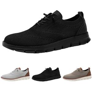 generisch Wearbreeze Scarpe Uomo Breeze Urban Scarpe Uomo Urbano - Scarpe Ultrabequeme Scarpe Breeze Scarpe Uomo Traspirante Mesh Casual Scarpe da Barca Tessuto Maglia Scarpe Stringate 39-48, Nero , 40
