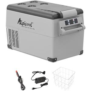 Alpicool CF35 35 Litri Frigoriferi Portatile Elettrico Frigorifero per Auto Congelatore 12V 24V DC/AC Mini Frigo per Viaggio, Picnic, Campeggio Uso Esterno, da -20℃ a 20℃