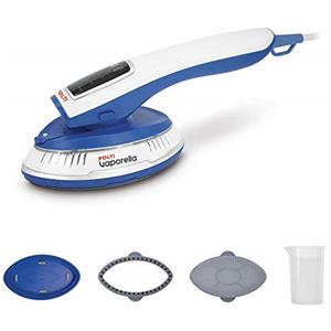 Polti Vaporella Vertical Styler GSM20, Stiratrice Verticale Portatile, Potenza 1000 W, Riscaldamento Rapido in 45 Secondi, Leggera e Compatta, per Tutti i Capi ed i Tessili di Casa, Bianco e Blu