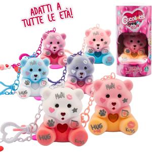 Giochi Preziosi Coccolotti Love & Tell - Orsetto da Collezione con Funzione Registrazione e Charm Portachiavi