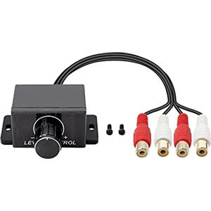 XMSJSIY Universal RCA Level Controller Car Audio Amplificatore RCA Audio Regolatore Basso Boost Volume Manopola di Controllo e Cavo per Auto Moto Altoparlanti Home Theater