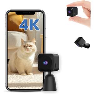 AOBOCAM Mini Telecamera Wifi Interno 4K HD Telecamera Wifi Microcamera Senza Fili Videocamera Sorveglianza Per Auto/Casa/Bambini Lunga Durata Micro Camera
