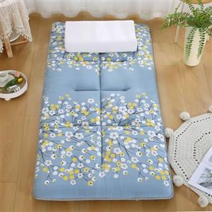 YOUGANG Materassino futon da pavimento, pieghevole, materasso tatami, letto singolo e matrimoniale, queen size, materasso giapponese da campeggio, fondo antiscivolo, blu, 70 x 180 cm