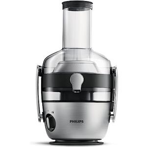 Versuni Philips Avance Collection Centrifuga Per Succhi Di Frutta E Verdura, Tecnologia Fiberboost, Quickclean Plus Per Pulizia Facile, 1100 W, Collezione Avance, Argento, 2.1 l, Nero (HR1921/20)