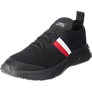 Tommy Hilfiger Modern Runner Knit Stripes Ess Fm0fm04798, Sneaker da corsa Uomo, Nero, 40 EU