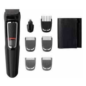 Philips Grooming Kit serie3000 MG3720/15 Tagliacapelli, Regolabarba uomo, Rifinitore Baffi/Naso/Orecchie, 7in1