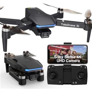 Toladrone Drone GPS con Telecamera 4K, 5G WIFI FPV Drones di Trasmissione per Adulti Motore Senza Spazzole Ritorno Automatico Seguimi RC Quadrocopter TD31GPS Droni per Principianti