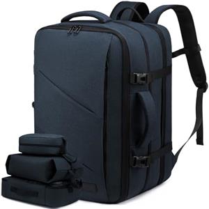 LOVEVOOK Zaino Da Viaggio Aereo Bagaglio A Mano Uomo Donna Borse Da Cabina Per Easyjet Ryanair Zaino 40 Litri Trekking Zaino Porta PC 17,3 Pollici Con Porta Usb Borsa Viaggio Blu