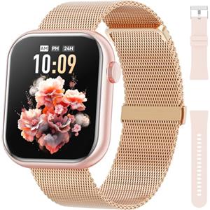 Hwagol Smartwatch Uomo Donna, 1,85'' Schermo Orologio Smartwatch con Chiamata Bluetooth e Risposta Vivavoce, Smart Watch con Contapassi, Cardiofrequenzimetro da Polso, Orologio Fitness per Android iOS