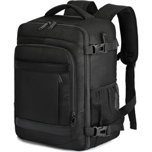 KLOSTAIN Zaino Ryanair 40x20x25 Zaino da Viaggio Aereo Bagaglio a Mano 20L Borsa da Cabina per Uomo e Donna Zaino da Viaggio Lavoro e Scuola Trekking, Nero