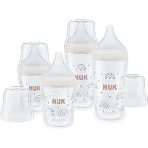 NUK Set biberon Perfect Match | 3+ mesi | Si adatta al palato del bambino | Controllo della temperatura | Sfiato anti-colica | 150 ml e 260 ml | Senza BPA | Tettarelle in silicone | Arcobaleno | 4 pz