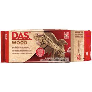 DAS Wood - Pasta da Modellare Effetto Legno 350 gr, a Base di Acqua e Fibre di Legno Tenero