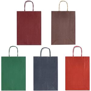 Rex Sadoch Borsa Allegra Tinta Unita 46x16x49 cm in Carta Kraft con Manici Ritorti - Confezione da 25 Pz