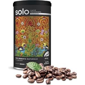 SOLO - Caffè Monorigine Tanzania, Caffè in Grani Tostati, 250 g, 100% Robusta Naturale