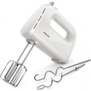 PHILIPS Sbattitore elettrico Mixer Potenza 300 Watt 5 Velocita + Turbo colore Bianco - HR3705-00 Daily Collection