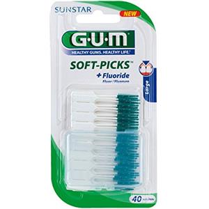 Gum Soft Picks - Set di 2 spazzolini da denti, 40 pezzi