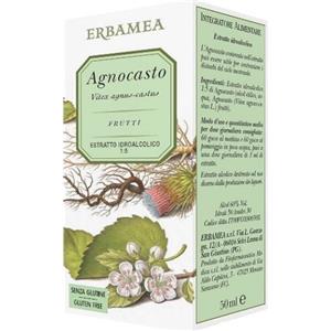 Erbamea Agnocasto 50 ml - Integratore alimentare per il ciclo mestruale con estratto idroalcolico di agnocasto, senza glutine