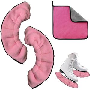 JSTHHTT 1 Paia Protezioni per Lame per Pattini da Ghiaccio, Calze Elastiche per Pattini da Ghiaccio, Coprilama per Ghiaccio, Proteggi per Lame, Coprilama Pattini Ghiaccio, per Uomo Donna (Rosa)