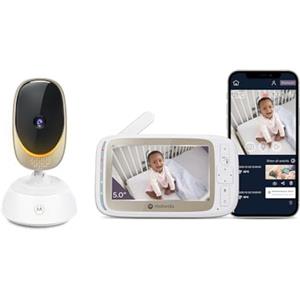 Motorola Nursery Baby Monitor VM85 Connect - Videocamera Sorveglianza Interno Wifi - Telecamera Neonata con Monitor - Controllo con l'App Motorola Nursery - Incl. Funzione di Interfono e Luce Notturna