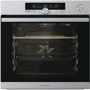 Hisense, BSA66334AX, Forno Elettrico Incasso, Multifunzione Termoventilato Vapore, Capienza XXL 77L, Pulizia AcquaClean, 13 Funzioni Cottura, Inox Anti-impronta, guide telescopiche, cottura multifase