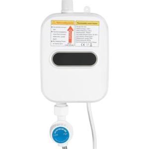 Soudesileim Scaldabagno elettrico Doccia, 3500w Mini scaldabagno con soffione doccia, display a LED (30-55℃/86-131℉), Scaldacqua istantanea Per Bagno E Cucina