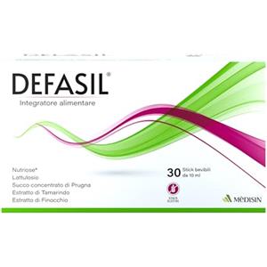 MèDISIN | DEFASIL® Integratore Lassativo Naturale, Benessere di Flora Batterica, Intestino e Fegato, Stitichezza, Intestino Pigro, Stick da bere (30 Stick da bere)