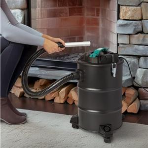 Navaris Aspiracenere Camino Legna - Aspira Cenere per Stufa a Pellet - Aspiratutto - Bidone Aspira Tutto - Potenza 1000W - Bidone 20L - Aspirapolvere