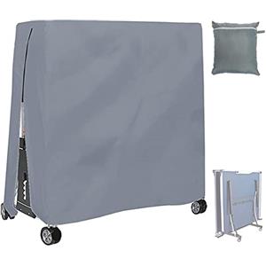 BOSKING Copertura per tavolo da ping pong da patio, impermeabile 210D, per interni/esterni, pieghevole, grigio