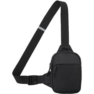 OUCONGK Zaino Monospalla, Borsa a Tracolla Uomo Donna, Sling Bag, impermeabile Chest Bag, Marsupio Uomo Tracolla, Donna Zaino Monospalla, per Corsa, Escursioni, Ciclismo e Viaggi, Nero