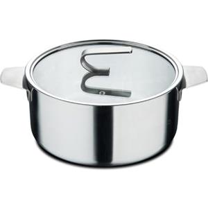 MasterPRO SIGMA - Casseruola grande con coperchio 9,2L 28x15 cm in acciaio inox - multistrato - manico resistente - indicatore interno - adatta a varie fonti di calore