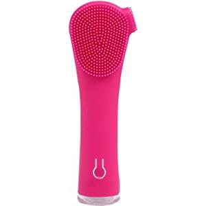 Bohemic Cenocco CC9085 - Spazzola detergente per viso elettrico, doppio lato, in silicone, pulizia a doppia faccia, pulizia profonda, 5 velocità, massaggio delicato, rosa