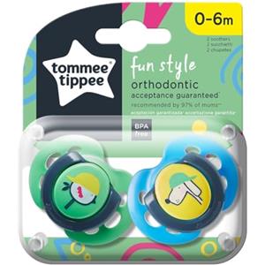 Tommee Tippee Closer to Nature - Ciucci Fun Style, 0-6 mesi, confezione da 2