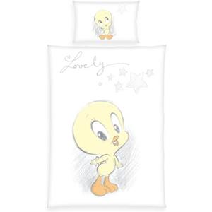 Herding Set di Biancheria da Letto, Looney Tunes, Federa 40 x 60 cm con Design Reversibile, Copripiumino 100 x 135 cm, Con Chiusura a Bottoni, 100% Cotone